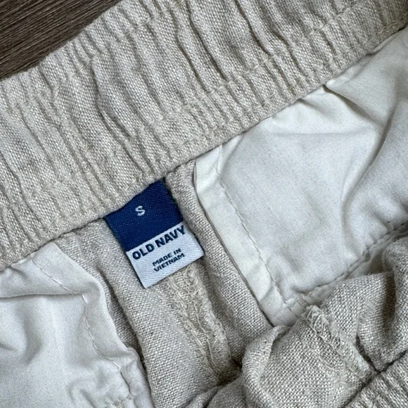 Old Navy Linen Taper Tan Pants-Small - Picture 2 of 8